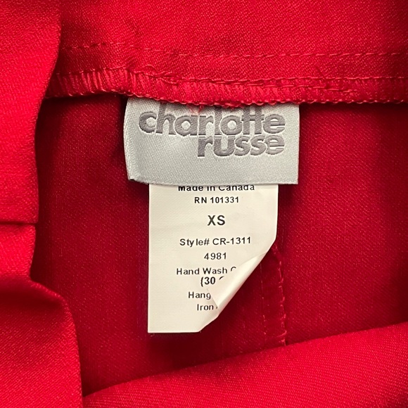 Charlotte Russe Holiday Red Split Midi Pencil Skirt - Picture 10 of 10